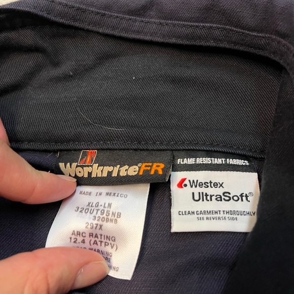 Workrite FR 2112 UL 12.4 ARC Westex Ultra Soft Full Zip Bomber Jacket Mens XL - Picture 7 of 9